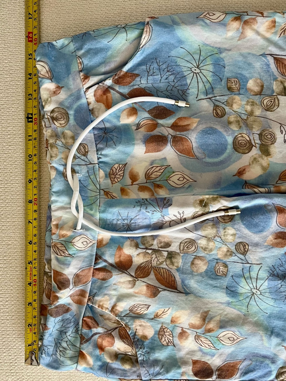 Women’s The One Italian Made Blue Floral Drawstring Stretch Pants L - Picture 11 of 11